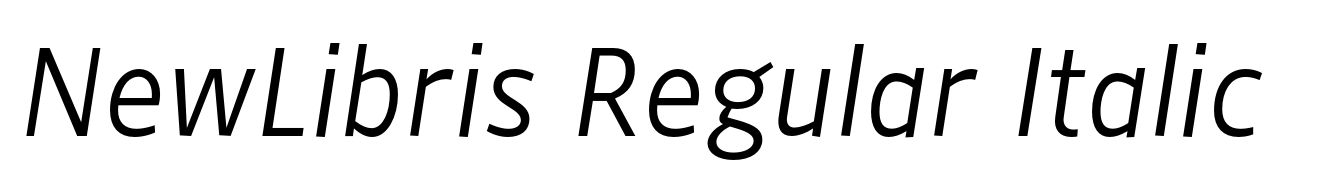NewLibris Regular Italic